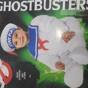 Stay Puft Infant Ghostbusters Halloween Costume - White/Blue 3-6 months